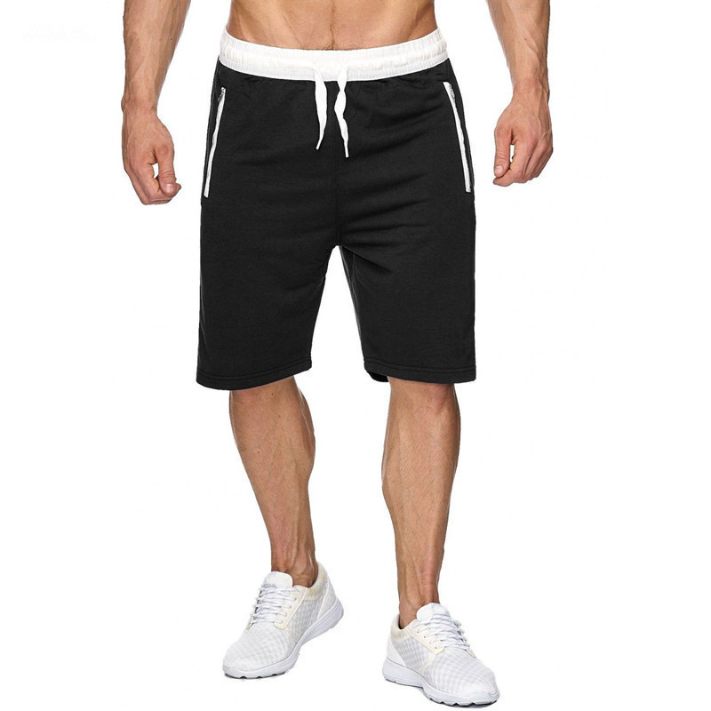 

Fashion Men Casual Shorts Summer New Male Drawstring Shorts Men' Breathable Comfortable Color block, Black