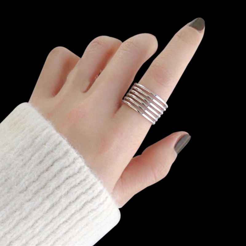 

Exaggerated Personality Retro Multilayer Lines Rings For Women Charm Engagement Rings Men Vintage Knuckle Finger Jewelry