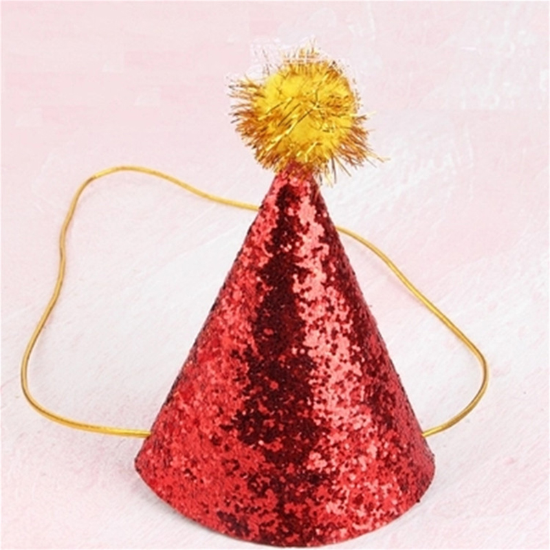 

Kids Children Baby Girls Gold Star Birthday Hat Headband Party Hats Headwear Birthday Party Cake Topper Wedding Supplies