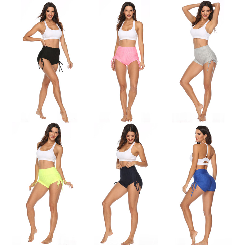 

Women' Leggings Shorts For Running Gym Short Women High Waist Bubble Short Seamless Summer Casual Yoga Shorts Gym Workout Tight, Black