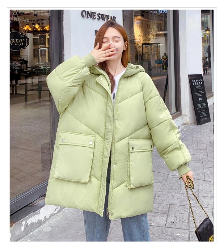 

Oversized Winter Coat Women 2020 Fashion Winter Jacket Women Cotton padded Parka Outwear Hooded Warm Solid Female Jacket Coats, Creamy-white