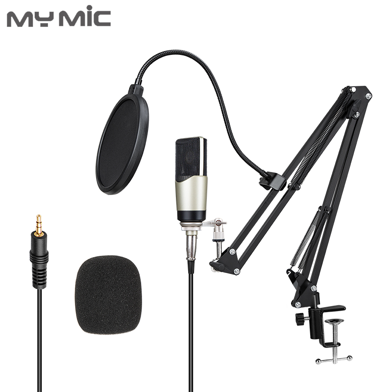

My Mic M4X professional condenser Large Diaphragm computer microphone with Adjustable Arm stand for vocal recording