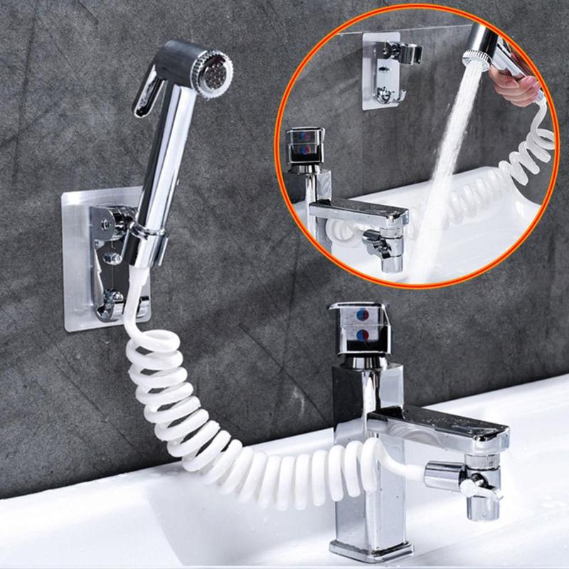 

Bathroom Faucet External Shower Handheld Sprayer Sprinkler+Base+Hose+Valve Set For Hand Basin Sink Shower Faucet