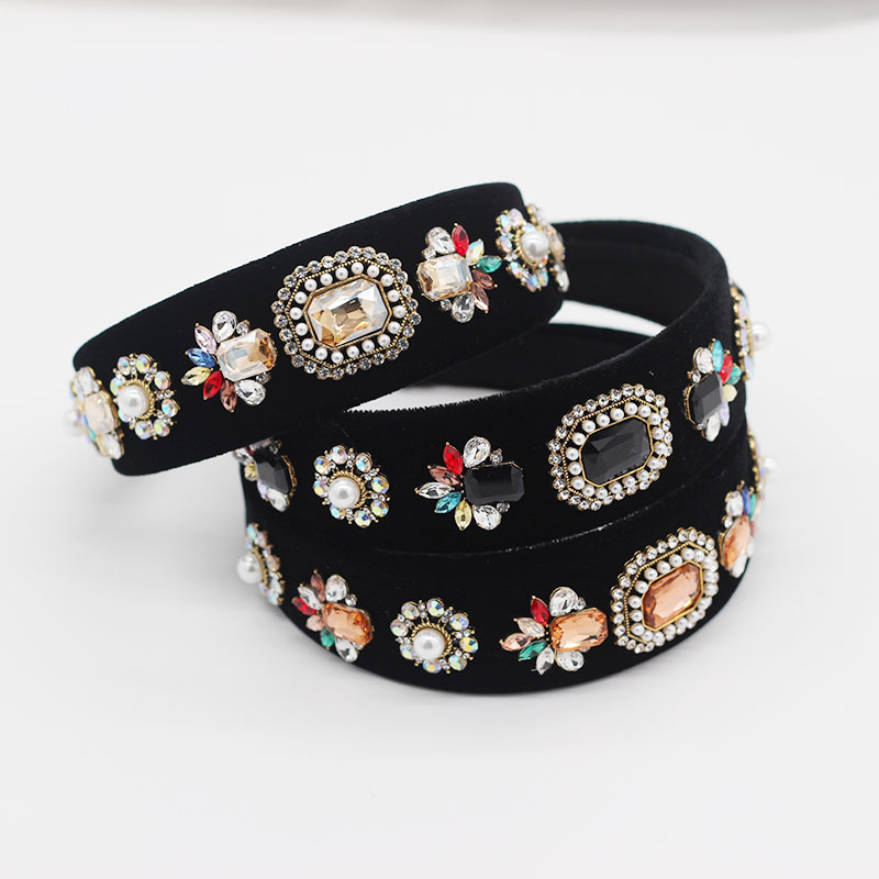 

Simple Baroque fashion temperament color rhinestone pearl geometric exaggerated prom show catwalk gift gift 777