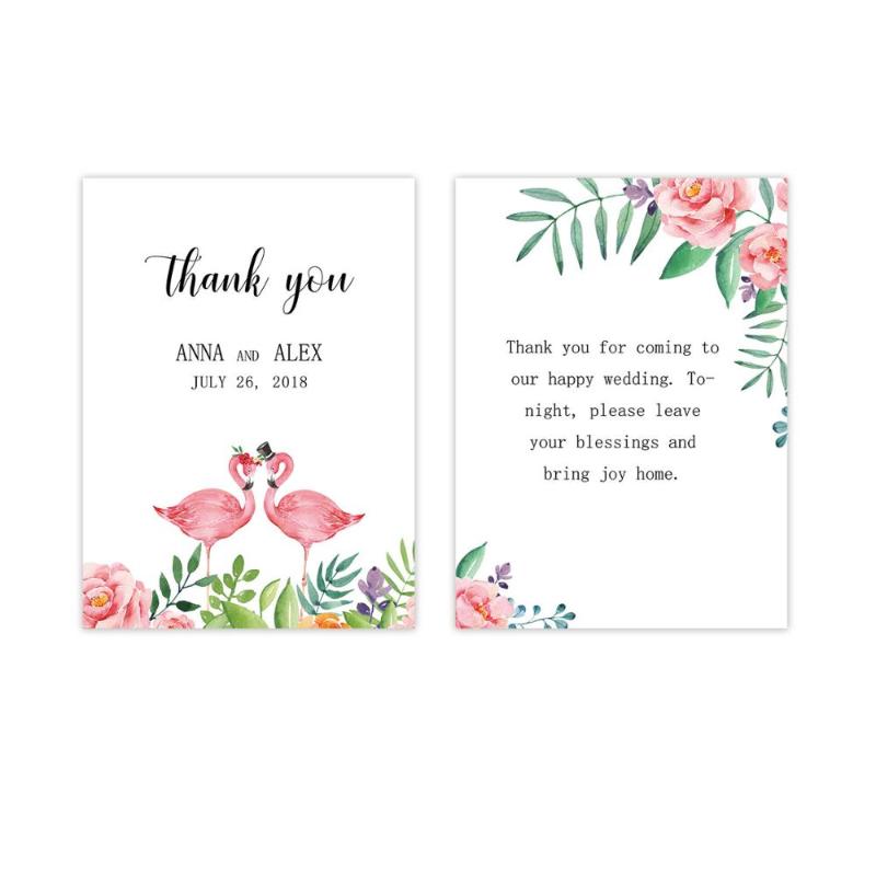 

customized thank you card wedding party table number for guests 100pcs lot