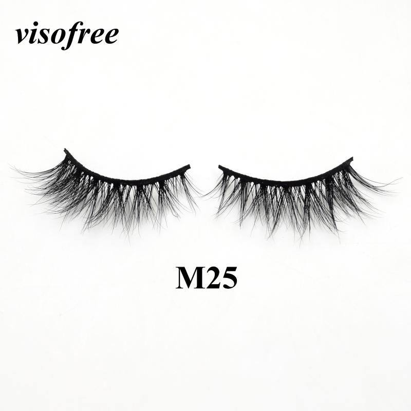 

Visofree Mink Eyelashes 3D Mink Hair False Eyelashes Natural Thick Long Eye Lashes Makeup Beauty Extension Tools M25