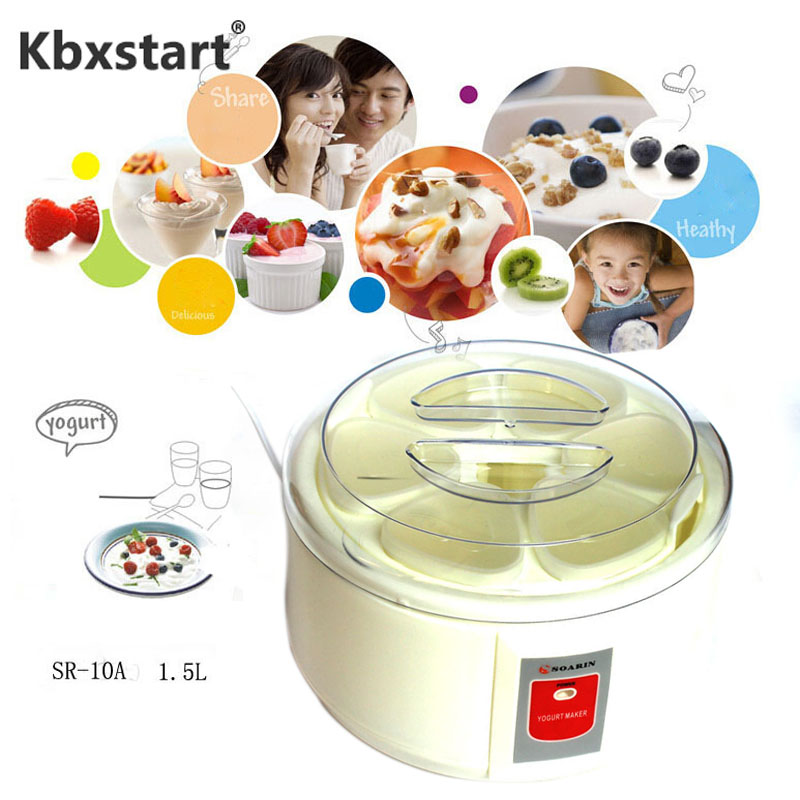 

220V Automatic Yogurt Maker Machine Multifunction DIY Tool Plastic Container Kithchen Joghurtmaschine Maquina de yogurt 1.5L