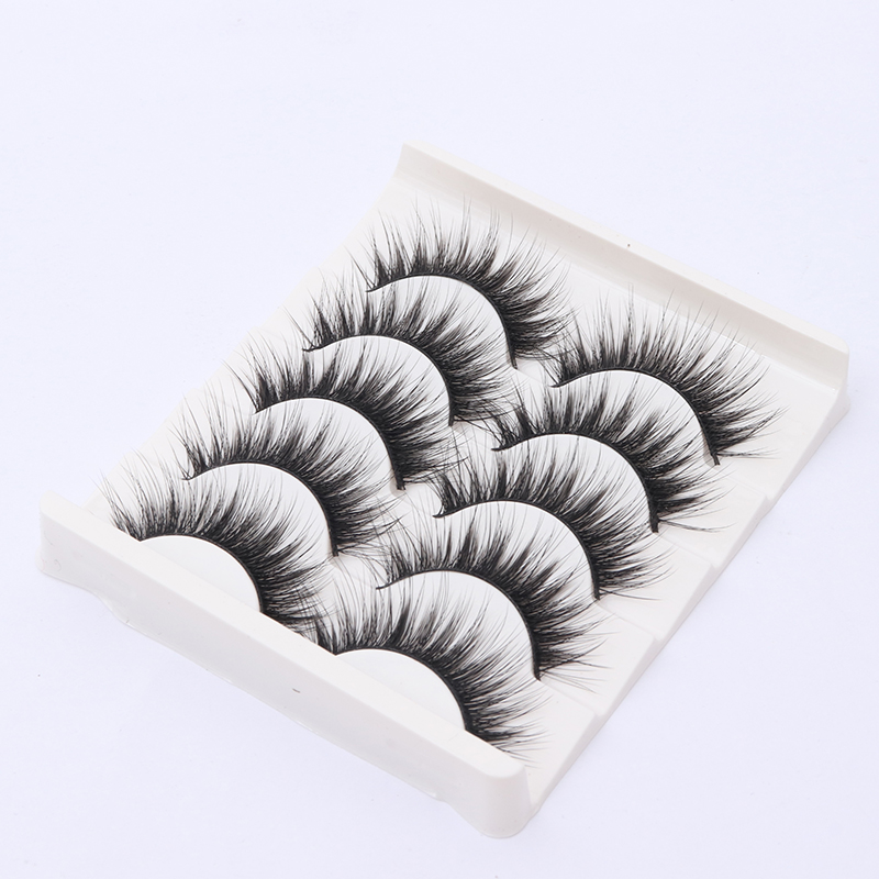 

5 Pairs Mink Eyelashes 3D Thick Crisscross Makeup False Eyelash Extension Natural Volume Soft Fake Eye Lashes In Bulk
