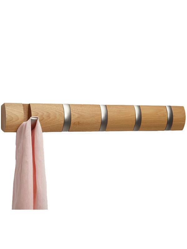 

Solid wood wall hanger adhesive hook smooth corner creative wooden wall hanger behind door porch coat hook row