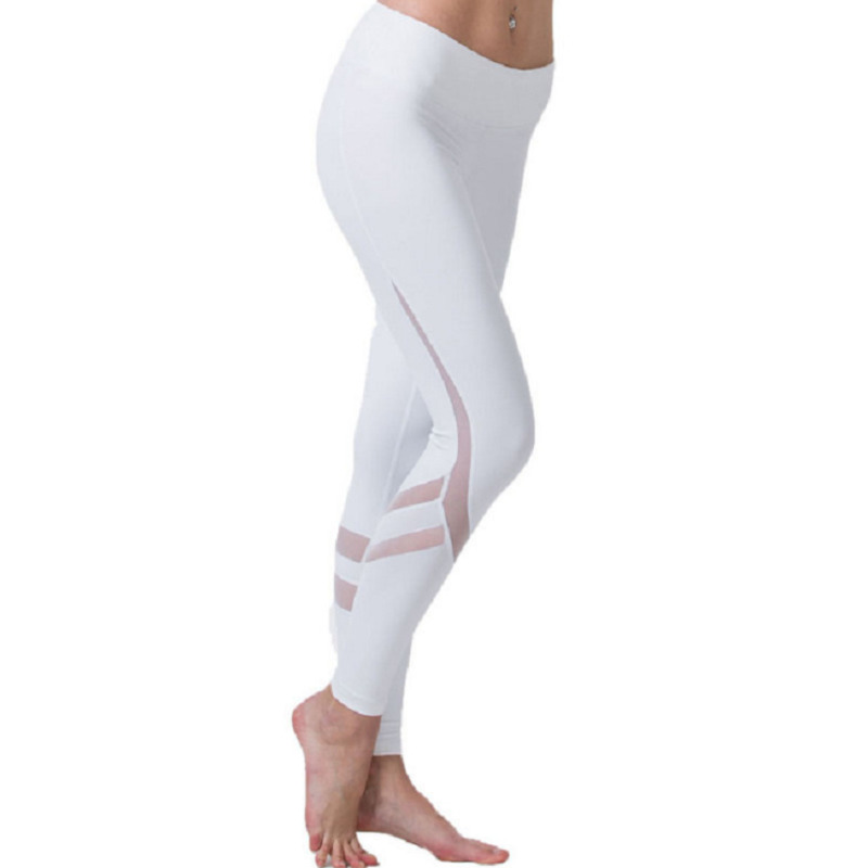

Women Yoga Pants 2020 Fitness Leggings Women Gym Clothing Quick Dry White Leggins Yoga Clothing GymWear Leggings, Black