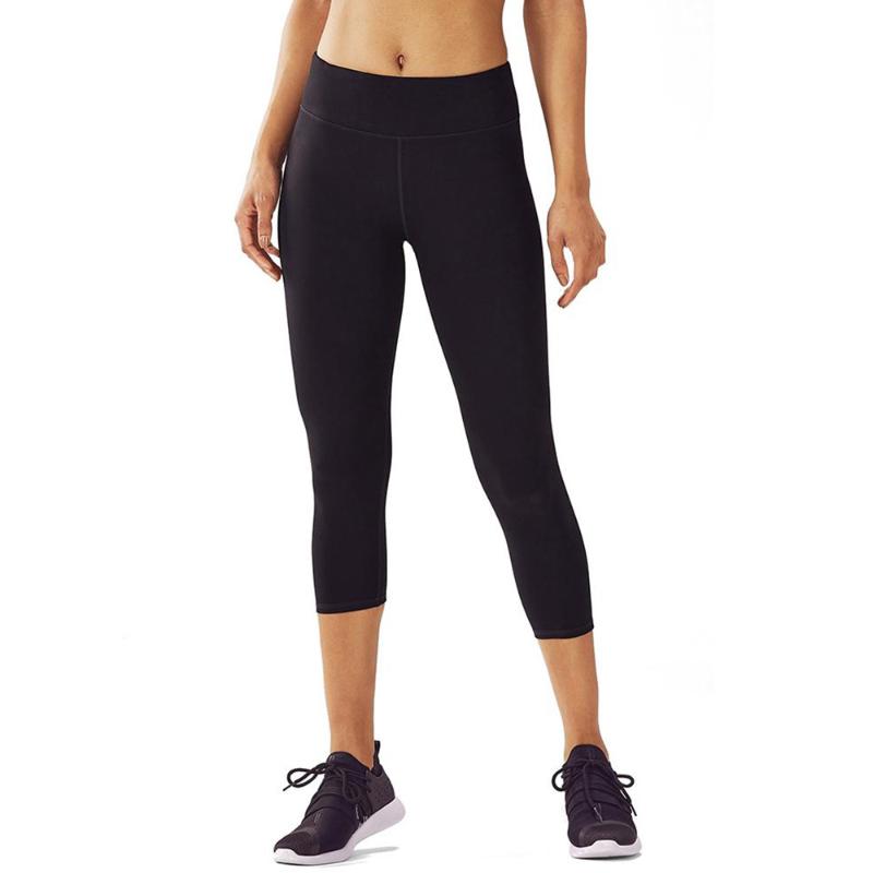 

High Waist Stretchy Cropped Leggings For Women With Waistband Pockets Gym Clothing Fitness Leggings Women Yoga Suit, Black