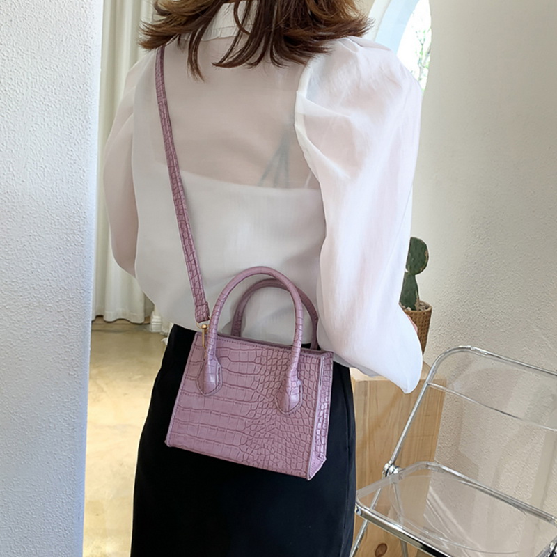 

Small Crocodile Pattern Solid Color PU Leather Crossbody Bags For Women 2020 Summer Lady Shoulder Handbags Female Simple Totes, Black