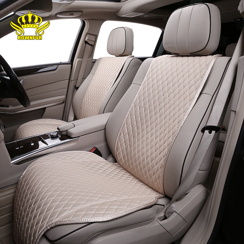 

Ice silk car seat cushion Universal Beige Automotive interior Fit for most cars Soft and cool Real silk fashion car seats cover