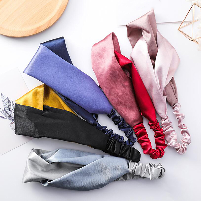 

Fashion Women Elegant Soft Headband Vintage Cross Knot Elastic Hair Bands Girls Hairband Hair Accessories