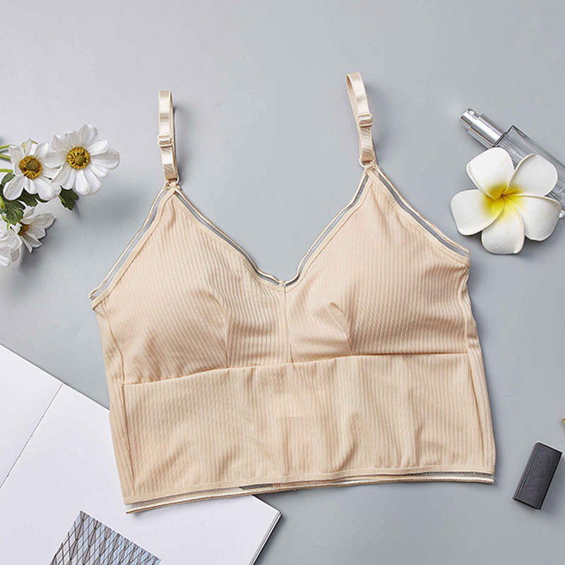 

Female Sexy Bra Lingerie Women Slim Tube Top Sexy Vest Crop Top Underwear NS, Black