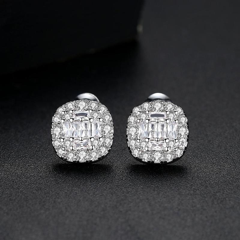 

Tiny Trendy Cubic Zirconia Crystal Square Black Earrings Luxury Quality Cz Stone Stud Earrings For Women Jewelry E-H0346