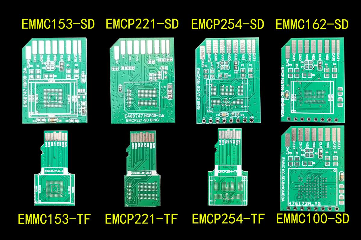 

EMMC Adapter Board EMMC153 EMCP221 EMCP254 to SD TF Font Adapter Board OPPO