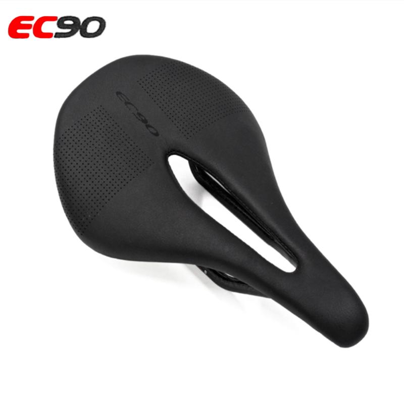 

Bike Saddles The EC90 Carbon+Leather Road Saddle MTB Bicycle Mountain Racing PU Breathable Soft Seat Cushion