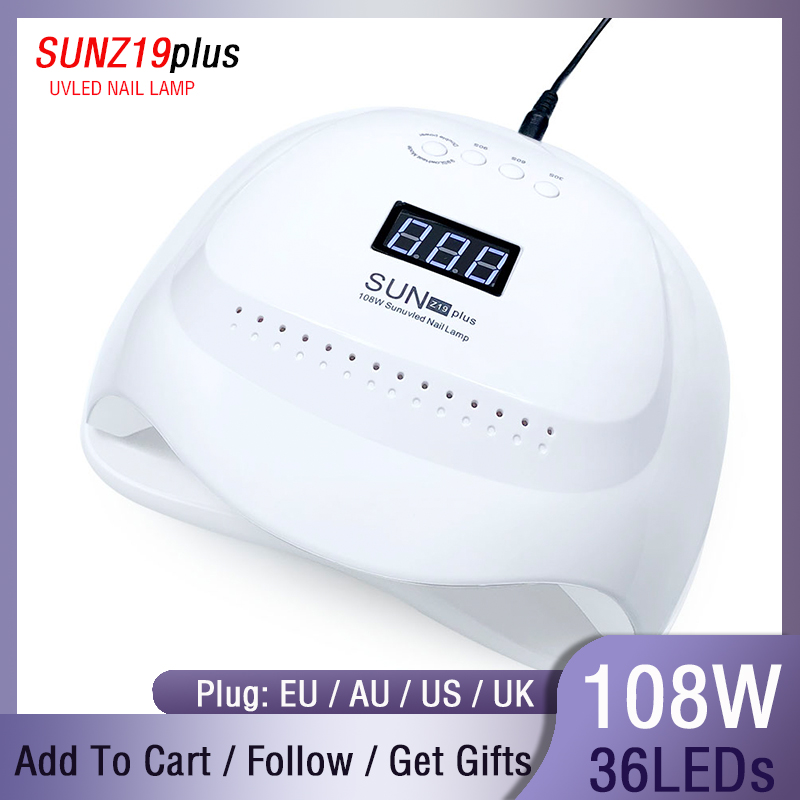 

108W UV LED Nail Lamp With 36Leds For Manicure Gel Nail Dryer Drying Polish Lamp 30s/60s/90s Auto Sensor Manicure Tools, Mini-6w