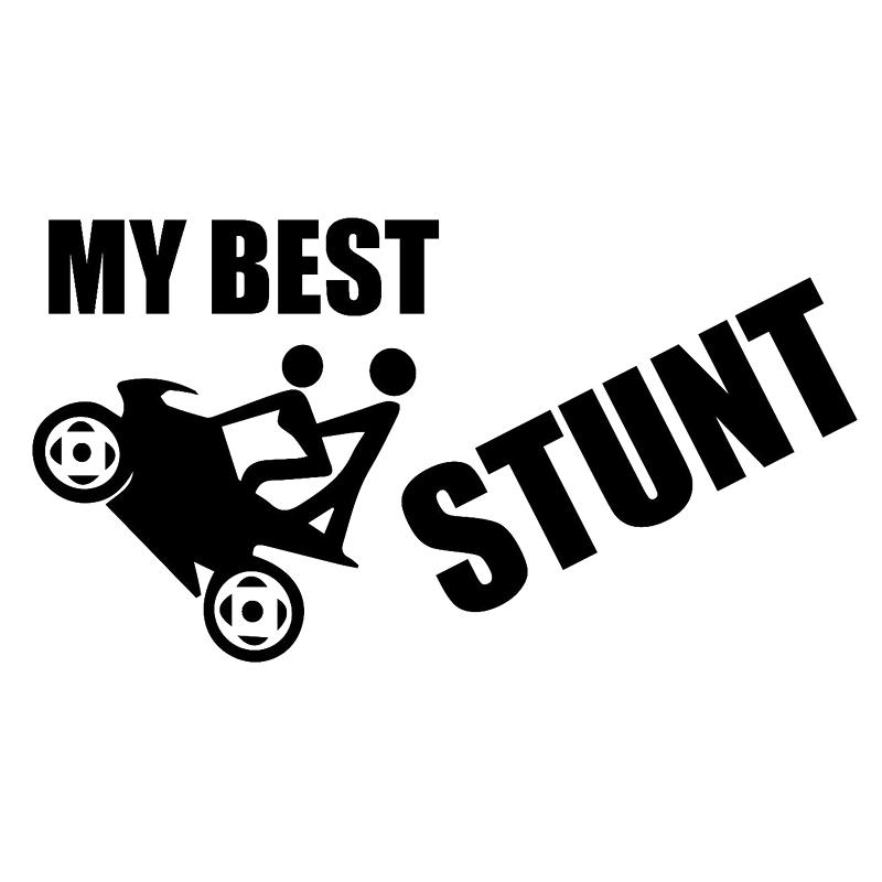 

14.2cm*7.6cm My Best Stunt Fashion Car Sticker Vinyl Decal Handsome And Cool Stickers, Color