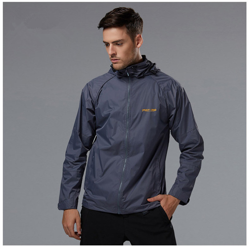 

New Arrival Men Hiking Jacket Anti-uv Waterproof Outdoor Sports Camping Climbing Hiking Windbreaker mens Quality Brand Clothing, Black