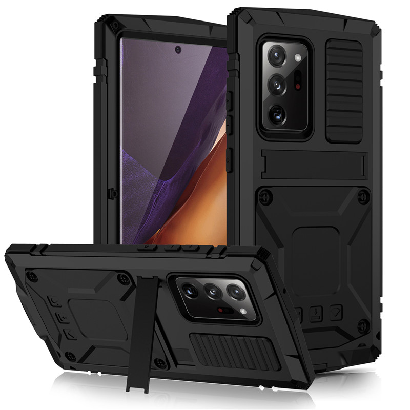 

Heavy Duty Protection Phone Case for Samsung Note 20 S20 Ultra S21 shock Resistant Waterproof Dusty-proof Full Cover with kickStand Glass