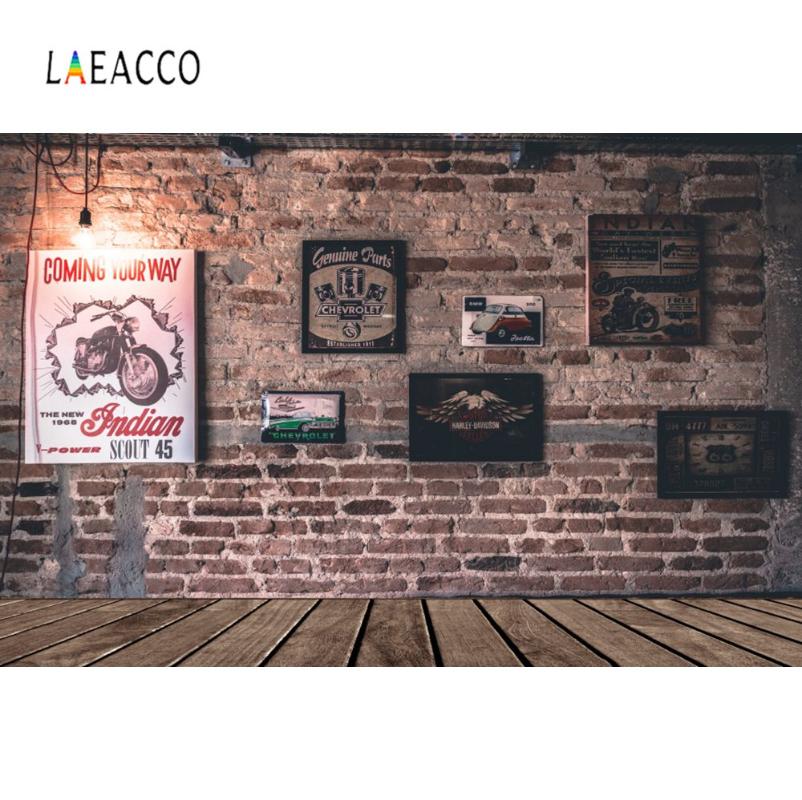 

Laeacco Old Brick Wall Poster Wooden Frame Floor Baby Party Portrait Photo Wall Background Photography Backdrop For Photo Studio