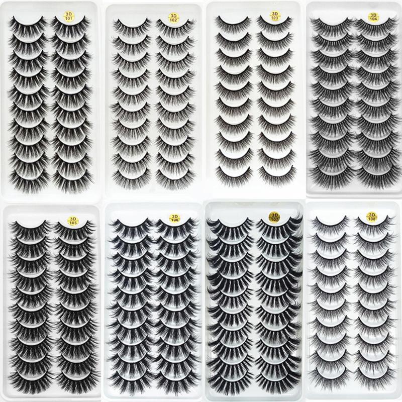 

Sexysheep 5/10 pairs 100% Real Mink Eyelashes 3D Natural False Eyelashes Mink Lashes Soft Eyelash Extension Makeup Kit Cilios