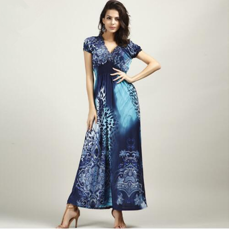 

2020 Sexy maxi long summer dress women clothing blue large/big size elegant Boho beach tunic sundress vestido de festa, Red