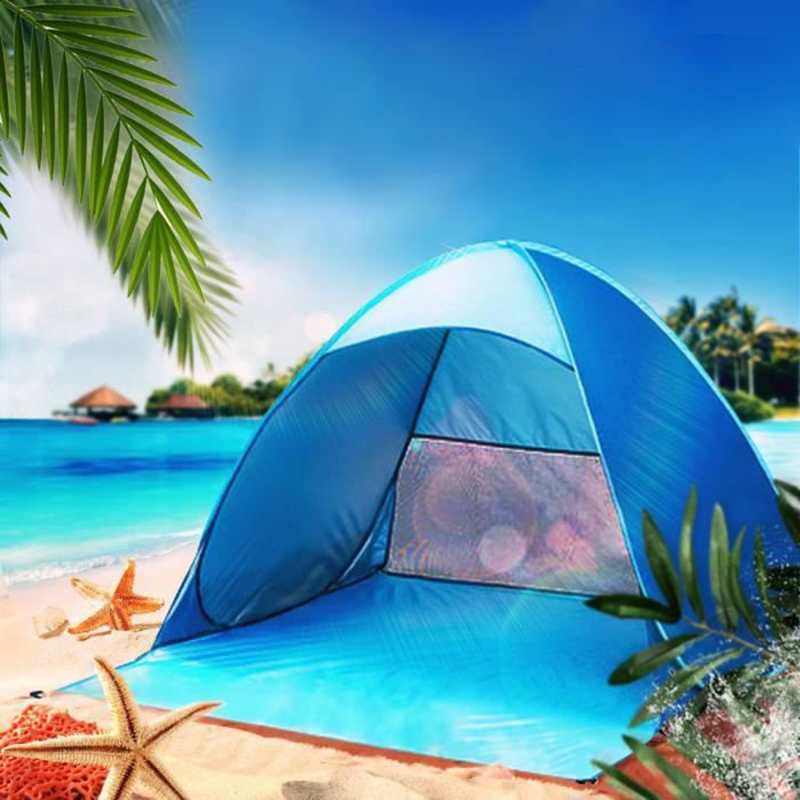 

Beach Tent Anti-mosquito Outdoors Sun Shelter Anti-UV Shade Camping Outdoor Portable Compact Fishing Beach Garden Home Tents