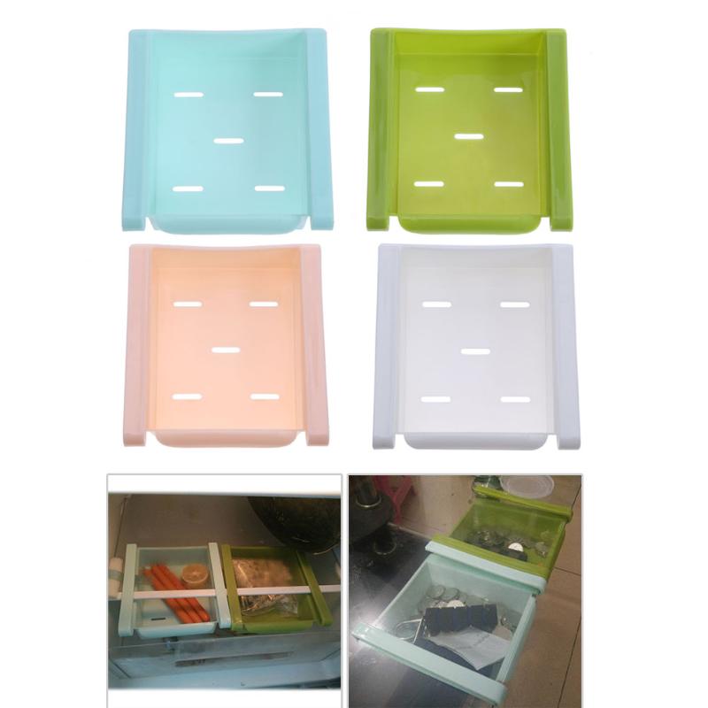 

Pulling Type Sundries Storage Box Refrigerator Container Desktop Remote Control Small Objects Save Space Keep Fresh Container, Green