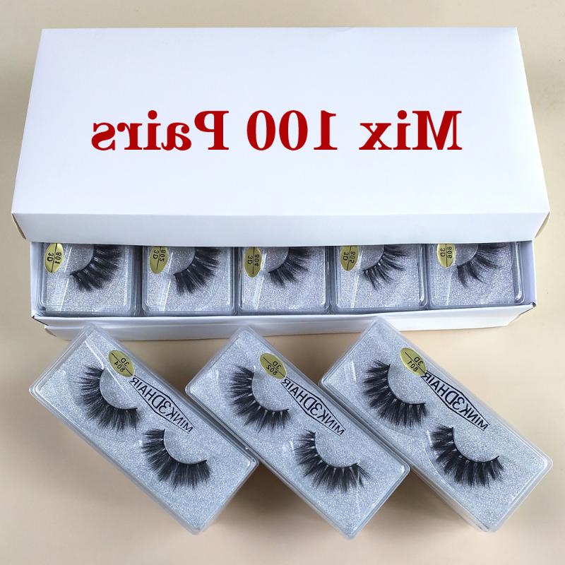 

Wholesale Eyelashes 20/30/50/100pcs 3d Mink Lashes Natural Mink Eyelashes Wholesale False Makeup False Lashes In Bulk