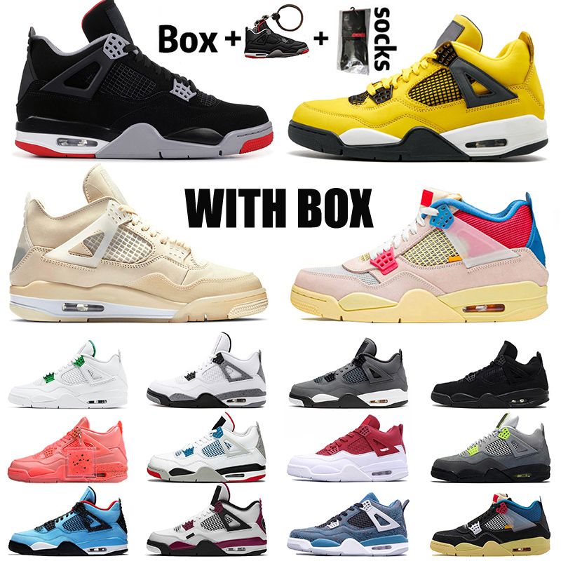 

With BOX arrival 4 4s jumpman 2020 basketball shoes for mens womens Cactus Jack Sneakers, B19 toro bravo 36-47
