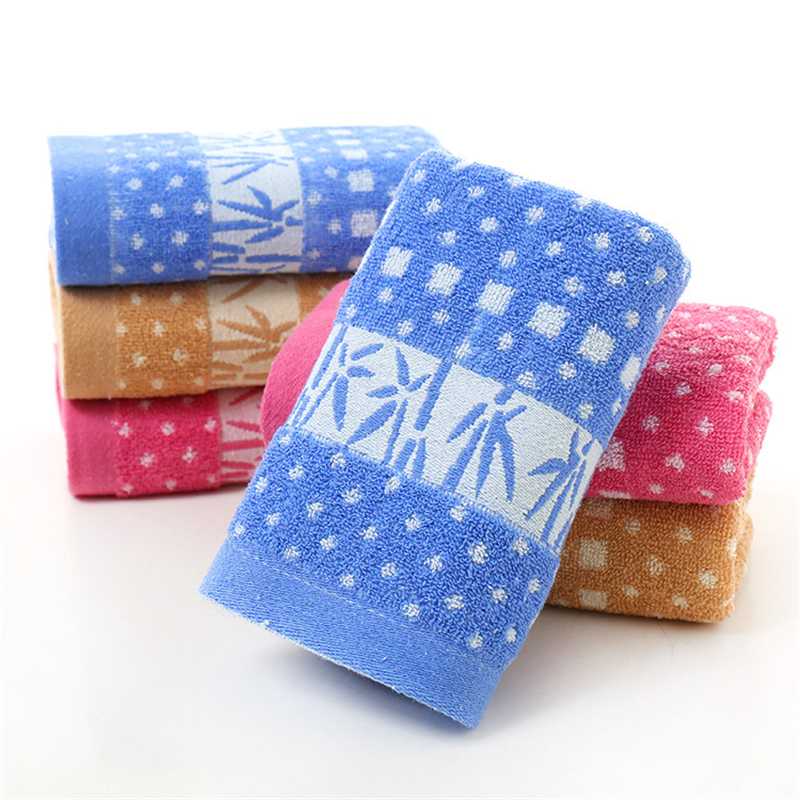 

33*73Cm High Quality Microfiber Towel Cotton Dot Jacquard Hand Face Hair Bath Towel Yarn Dyed Knitted Roll V5840, Rose