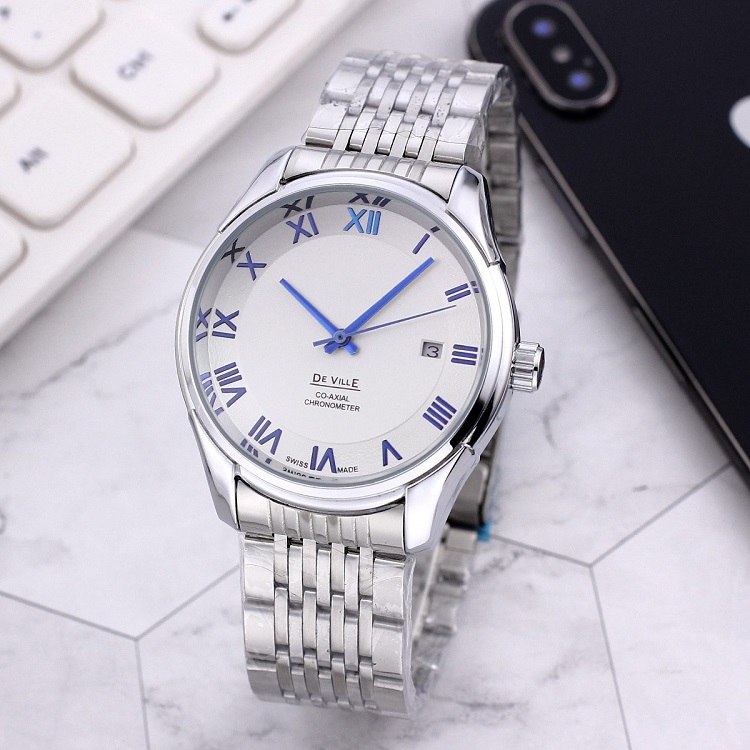 

luxury mens watches Three needle series Roman numerals automatic Mechanical watch designer wristwatches Top brand Fashion Stainless steel strap, 13