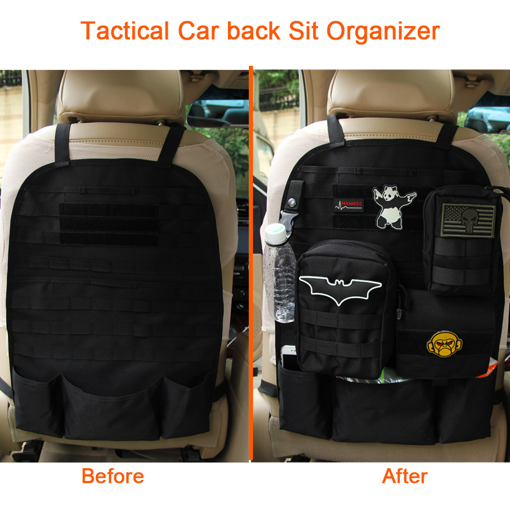 Car Back Seat Organizer Tactical Accessories Army Molle Pouch Multi