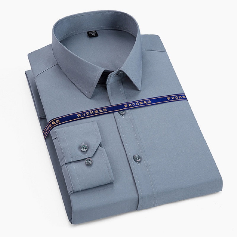 

New Arrival Dress Shirts Men Long Sleeve Solid Casual Shirts Autumn Plus Size Business Shirt For Man Slim Formal XA680, Blue