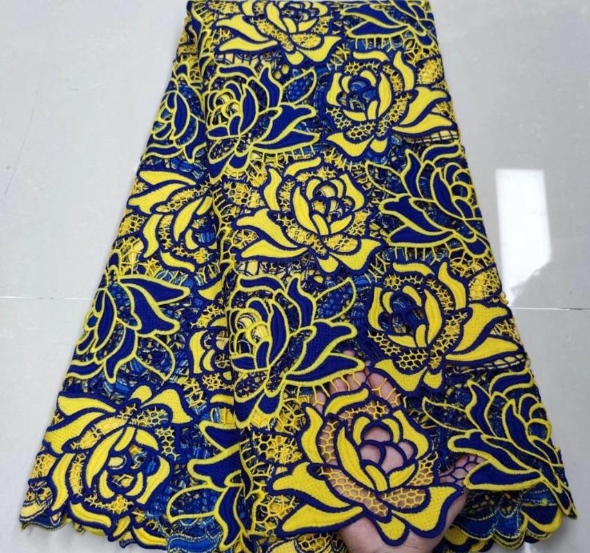 

new arrival African tulle French Embroidery Guipure Cord Lace Fabric African Lace Fabric For Nigerian Wedding Party TS9513