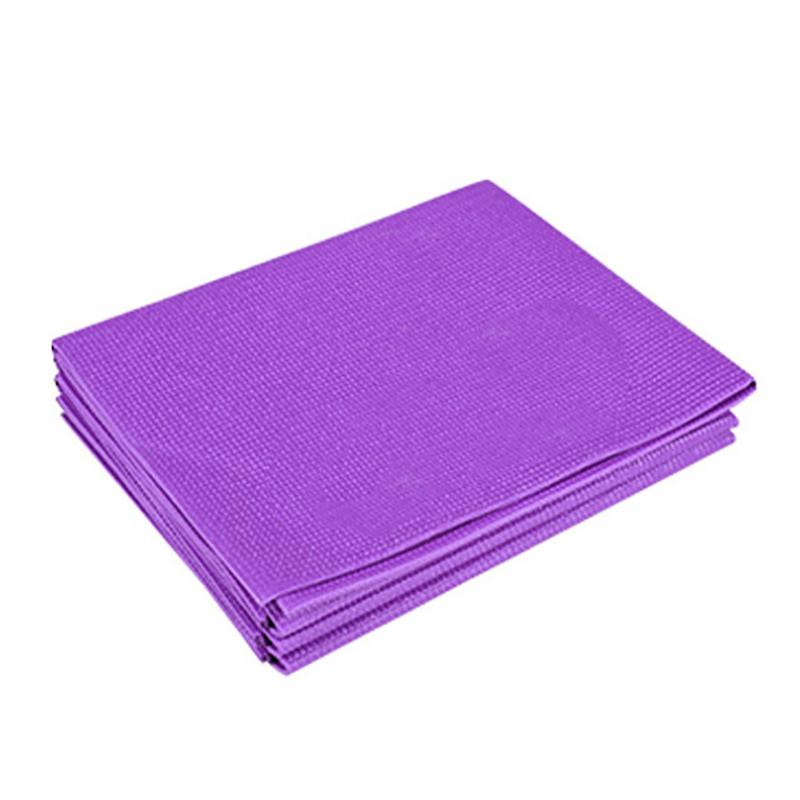 

Outdoor 4MM Foldable PVC Yoga Mat Anti-slip Blanket Gymnastic Sport Health Lose Weight Fitness Exercise Pad Women Sport Yoga Mat, Purple