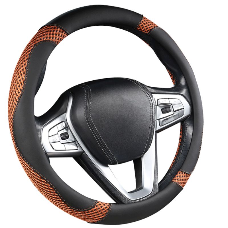 

Car Steering Wheel Cover Anti-slip Breathable Sweat Absorption Automobile Parts 270E