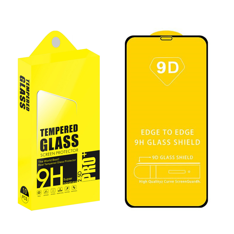 

with Retail Box 9D Full Glue Tempered Glass for iPhone 5 6 7 8 plus 11 pro X XS XR max Screen Protector