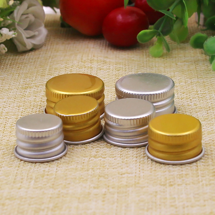

18/20/24/28R Gold Silver Aluminum Screw Cap Lid for PET Cosmetic Liquid Bottles Makeup Refillable Containers 50/100/200/500pcs2627792