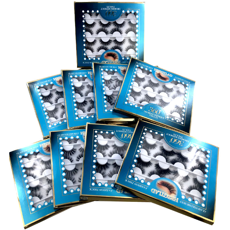 

New Style 12 Pairs Multi pack 3D Mink Hair False Eyelashes Handmade Natural Long Eyelash Wispy Fluffy Multilayer Lashes Reusable