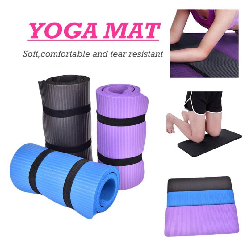 

Non-slip Soft Foldable Yoga Mat NBR Fitness Mat Sports Gym Pilates Beginner Flat Support Elbow Pad Home Fitness Equipment, Black