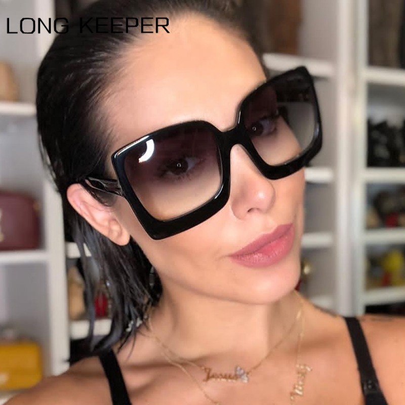 

Fashion Oversized Sunglasses Women Plastic Big Frame Gradient Sun Glasses Female Lady Shades Gafas de sol UV400
