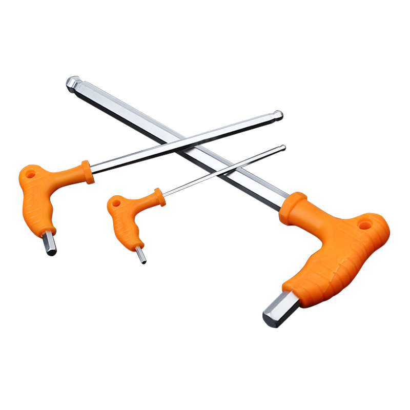 

Universal Wrench Key Hex Key Wrench Spanner T Type Non-slip Handle Ball End 2.5mm 4mm 12mm 14mm Hex Allen Spanner Set Hand Tools