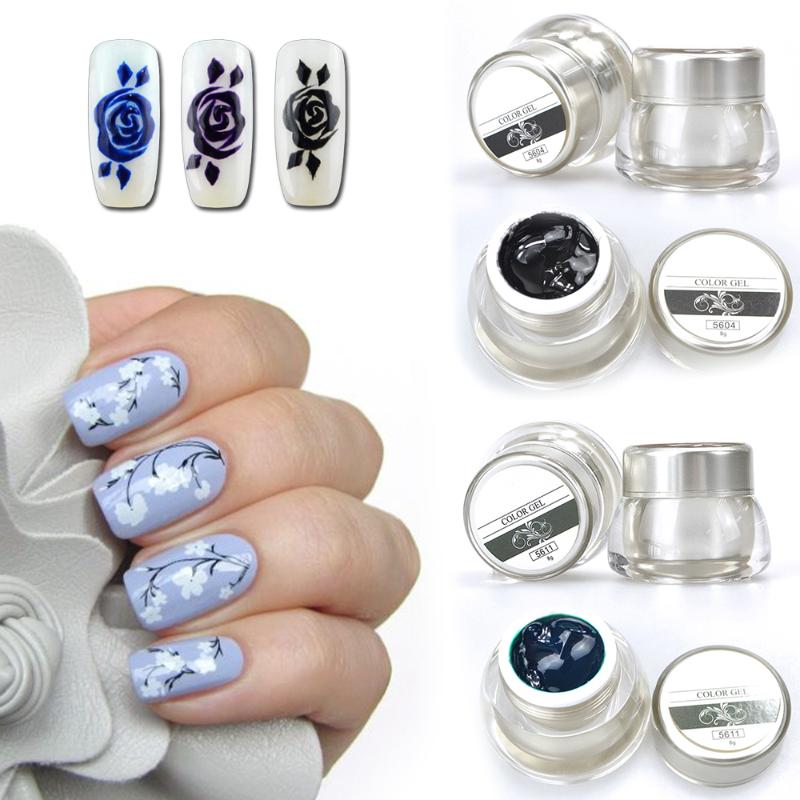 

3D Nail Art Painting Gel Polish DIY Nail Art Color Gel Drawing Painting Acrylic Color UV Tip 12 Colors In, 5607