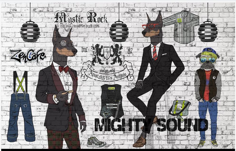 

3d wallpaper custom photo mural on the wall Hand drawn abstract animal clothing store home decor photo wallpaper in the living room, Non-woven wallpaper