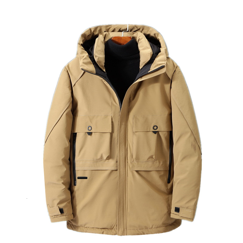 

Large Size Winter Mens Jacket Parka Coat Warm Thick Long Windbreaker Khaki Winter Thick Outdoor Jacket Oversized Big Men 9XL, 8608 khaki