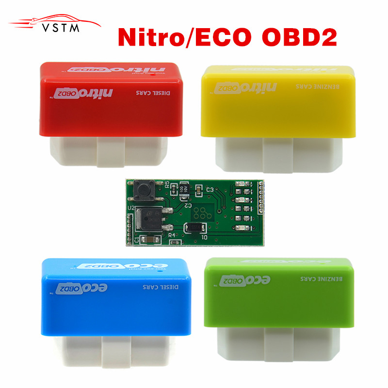 

ECU Chip Nitro OBD2 EcoOBD2 Tuning Box Plug & Driver NitroOBD2 Eco OBD2 For Benzine Diesel Car Fuel Save More Power